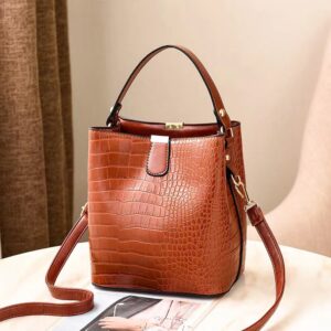 khaki bucket bag