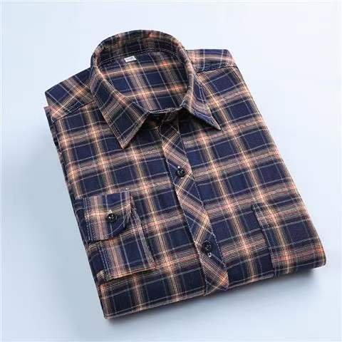 Cotton Men's Plaid Shirt - Image 3